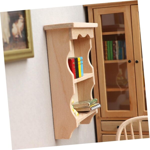 Mobili in Miniatura per Casa delle Bambole - Mini Mensola da Parete in Legno, 8,8x6,3 cm