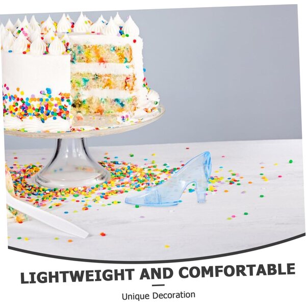 Set 24 Mini Scarpe con Tacco in Plastica Decorazioni per Feste a Tema Principessa