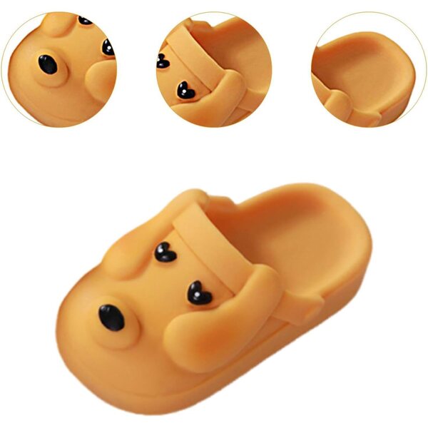 Pantoufles BJD 1/6 Resin Dog Sommersandalen für Puppen, Gelb