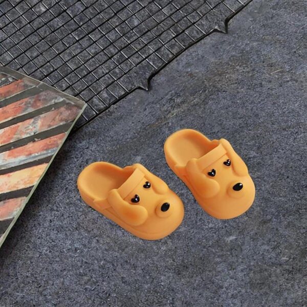 Pantoufles BJD 1/6 Resin Dog Sommersandalen für Puppen, Gelb