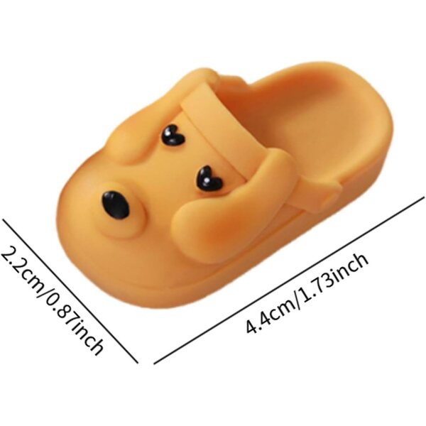 Pantoufles BJD 1/6 Resin Dog Sommersandalen für Puppen, Gelb