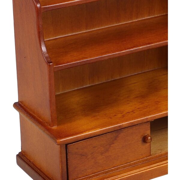 Mini Libreria in Legno per Casa delle Bambole, Mobiletto Decorativo Compatto e Realistico