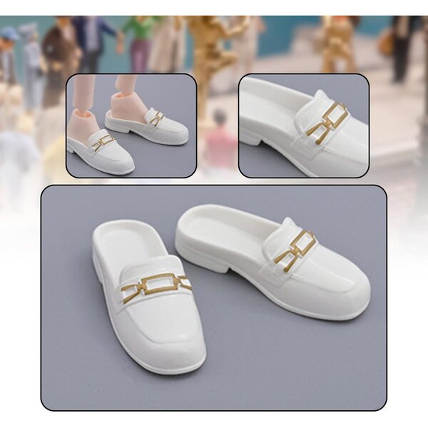 Colcolo Scarpe Mule 1/6 per Figure Femminili – Mocassini PVC 3,8x1,4 cm per Collezioni