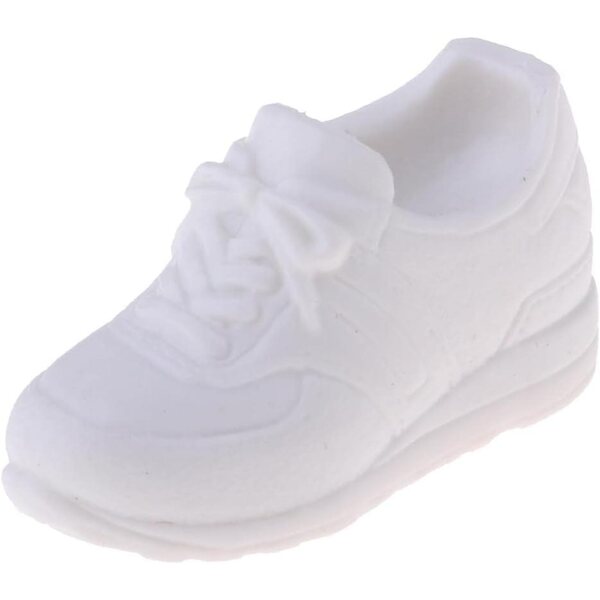 Scarpe Bianche 1/6 in Plastica con Tacco per Bambole Blythe e Simili