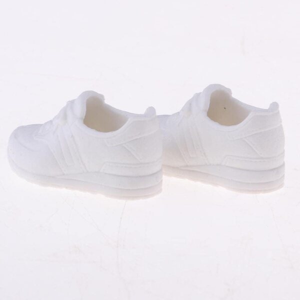 Scarpe Bianche 1/6 in Plastica con Tacco per Bambole Blythe e Simili