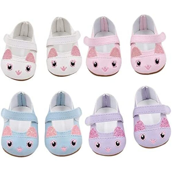 Flache Schuhe mit Schnalle für 46 cm große Puppen – Modeaccessoire für Puppen