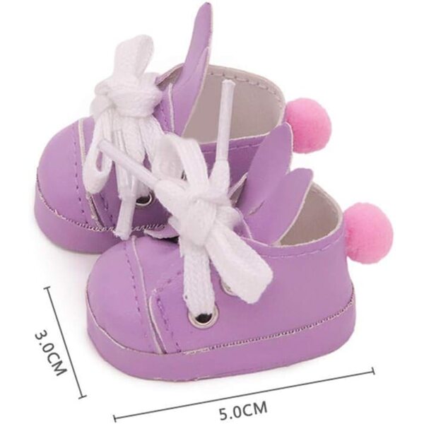Scarpe in pelle con lacci per bambola da 20 cm - Accessori moda per bambole
