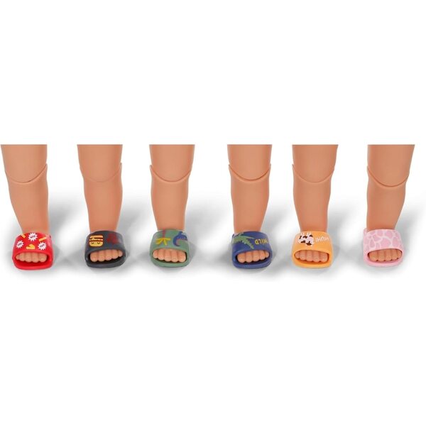 BABY born Chaussons colorati per bambole 43 cm, calzature estive sicure e comode
