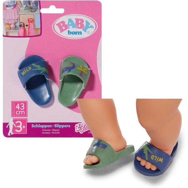 BABY born Chaussons colorati per bambole 43 cm, calzature estive sicure e comode