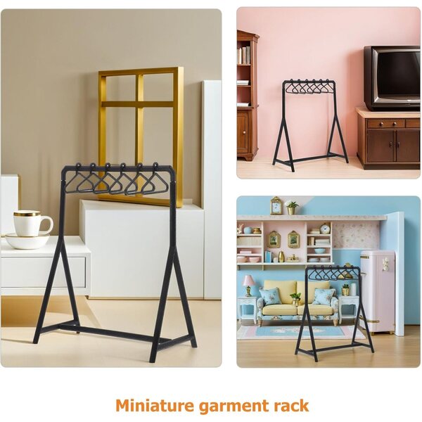 Set Mini Appendini e Scaffold per Vestiti Bambole WEKAMOS, Accessori Mobili Miniatura