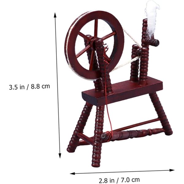 Macchina Avvolgitrice Manuale Mini Vintage in Legno Color Caffè per Micro Paesaggi