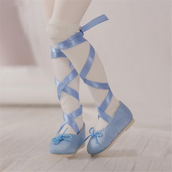1/6 BJD Puppe Schnürschuhe - Rosa Tanzschuhe, hochwertige Accessoires
