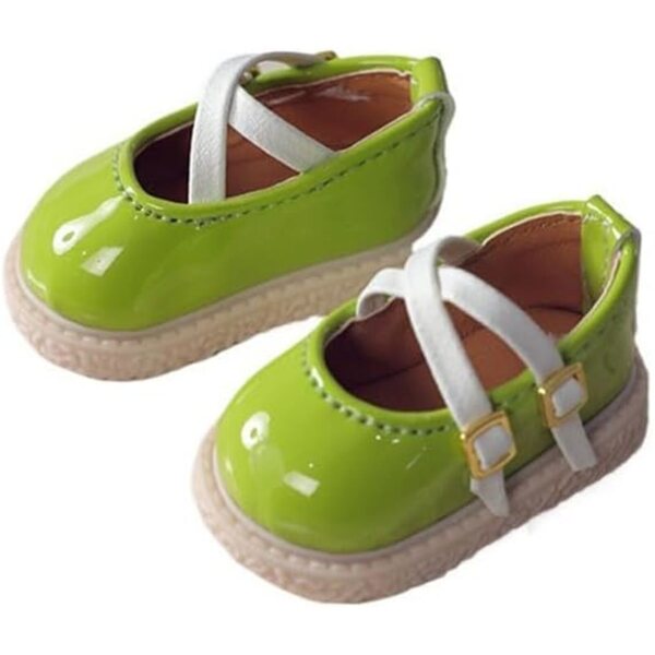 Grüne Baumwollschuhe für 1/6 BJD Puppen – Flache Schuhe 4,1 x 2,3 cm von Uterui