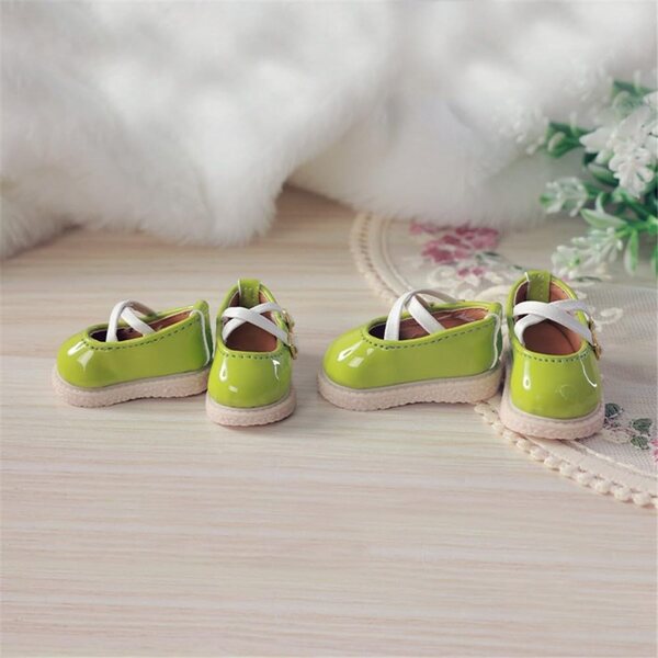 Grüne Baumwollschuhe für 1/6 BJD Puppen – Flache Schuhe 4,1 x 2,3 cm von Uterui