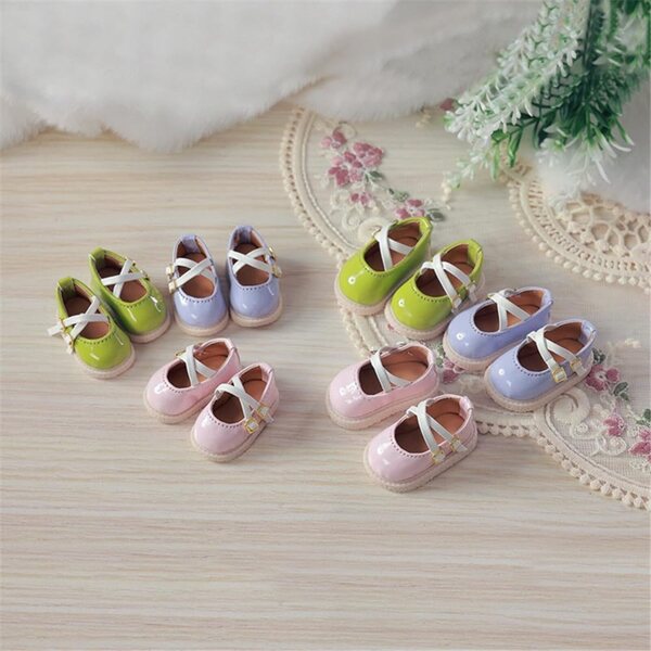 Grüne Baumwollschuhe für 1/6 BJD Puppen – Flache Schuhe 4,1 x 2,3 cm von Uterui