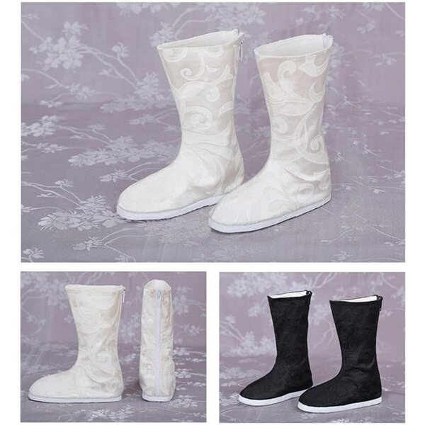 Schwarze Stiefel für BJD 1/3 60cm Puppe, elegantes und widerstandsfähiges Zubehör