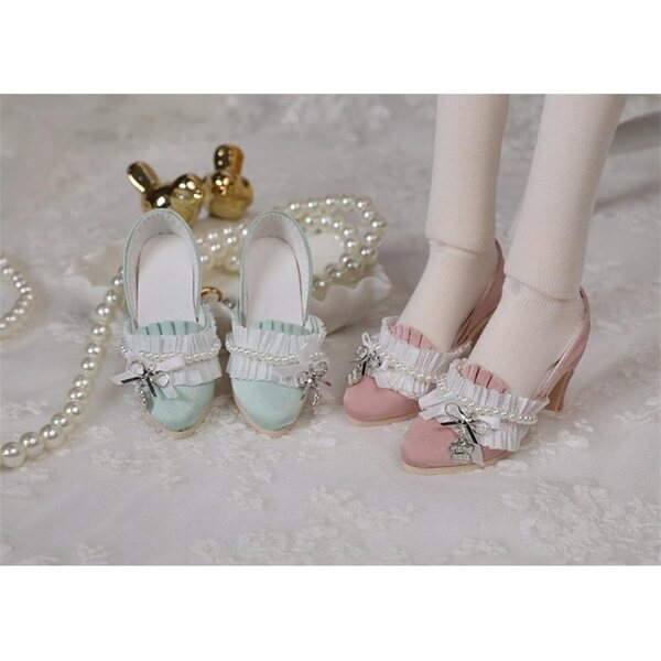 Scarpe nere con tacco alto per bambola BJD 1/3 60 cm - Accessori eleganti e resistenti