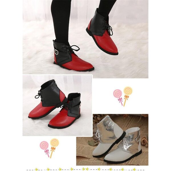 Lederschuhe für BJD 1/3 60cm Puppen, handgefertigte Schuhe mit Schnürsenkeln Uterui