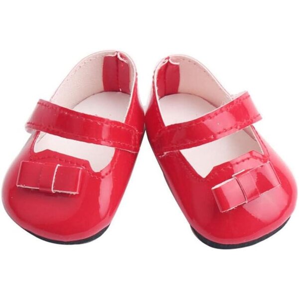 Scarpe in Pelle Rosse per Bambole 46 cm – Accessorio Moda Casual Perfetto