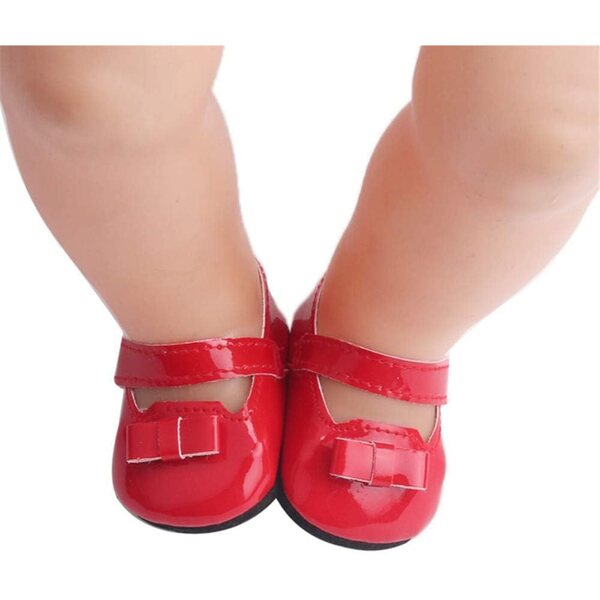 Scarpe in Pelle Rosse per Bambole 46 cm – Accessorio Moda Casual Perfetto