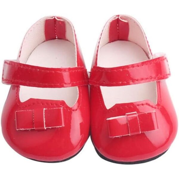 Scarpe in Pelle Rosse per Bambole 46 cm – Accessorio Moda Casual Perfetto