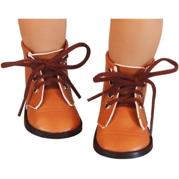 Braune Schnürschuhe für 46 cm große Puppen – hochwertiges Freizeitaccessoire