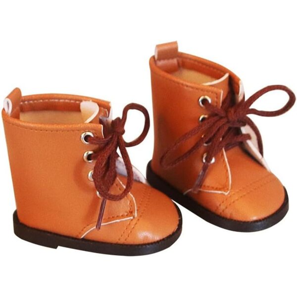 Scarpe con lacci marroni per bambola da 46 cm – accessorio casual di qualità