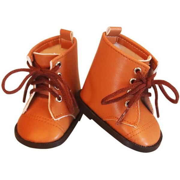 Scarpe con lacci marroni per bambola da 46 cm – accessorio casual di qualità