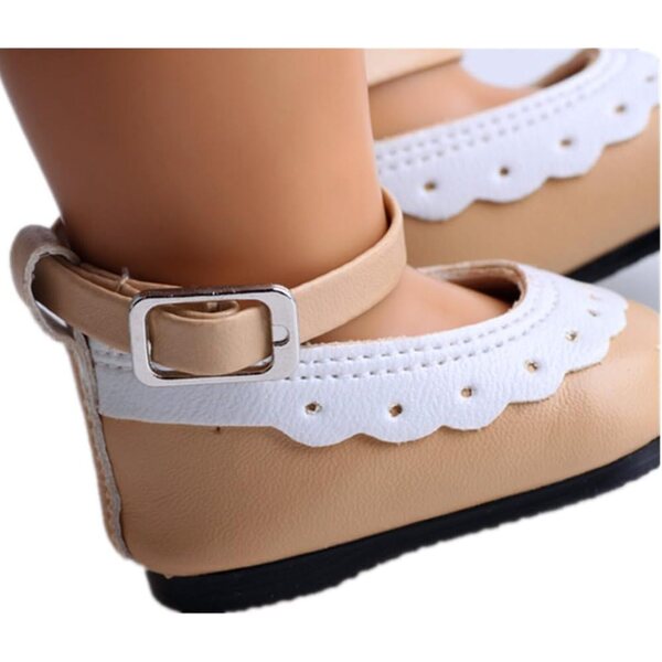Lederschuhe für 46-cm-Puppen mit Schnalle, perfektes Zubehör für 45-cm-Puppen