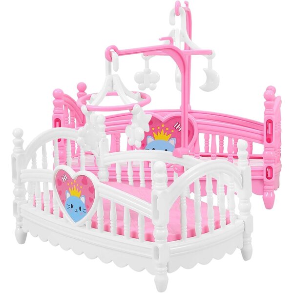 Mini Culle per Casa delle Bambole WEKAMOS, Set 2 Pezzi in ABS Multicolore Realistici