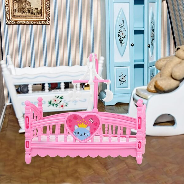 Mini Culle per Casa delle Bambole WEKAMOS, Set 2 Pezzi in ABS Multicolore Realistici