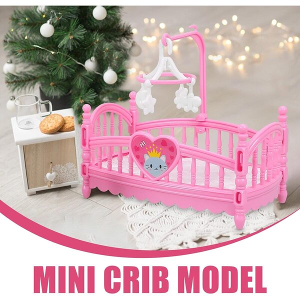 Mini Culle per Casa delle Bambole WEKAMOS, Set 2 Pezzi in ABS Multicolore Realistici