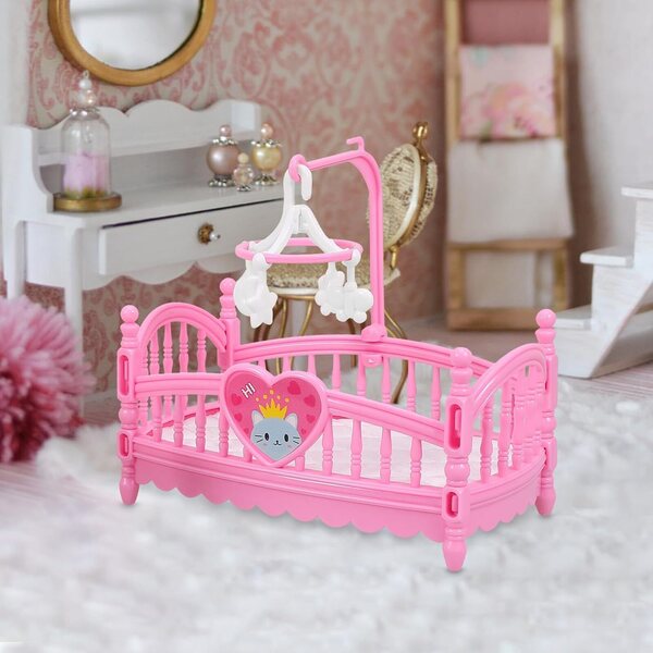 Mini Culle per Casa delle Bambole WEKAMOS, Set 2 Pezzi in ABS Multicolore Realistici