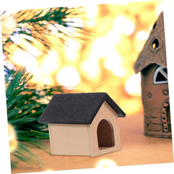 Cuccia per Casa delle Bambole in Legno Miniatura 5x4 cm Decorazione Mini Ambienti