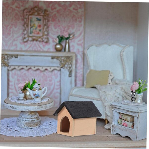 Cuccia per Casa delle Bambole in Legno Miniatura 5x4 cm Decorazione Mini Ambienti