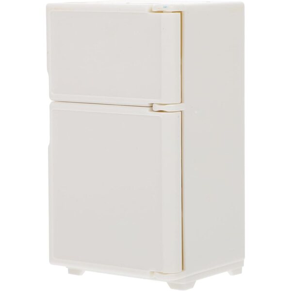 Mini Frigorifero Bianco in Plastica per Casa delle Bambole - Accessorio Decorativo Fai da Te