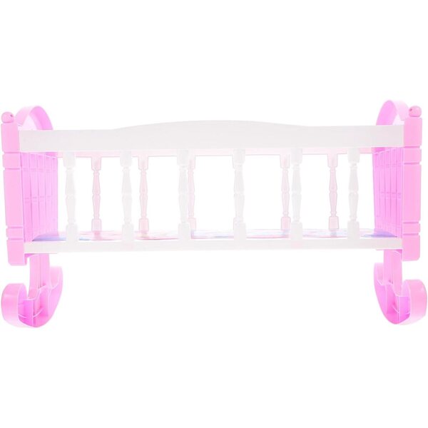 Mikinona Culla per Bambole in Plastica Resistente per Casa delle Bambole 35,5x21,5x20 cm