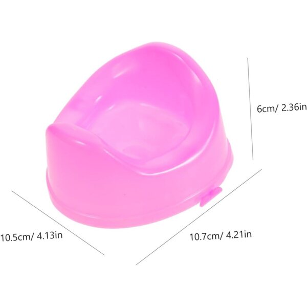 Alasum Set 16-teiliges Mini-Toilettenset aus rosafarbenem Kunststoff für realistische Puppenhäuser