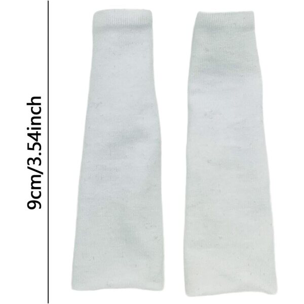 1/6 weiße Socken für 30,5 cm große weibliche Figuren – realistische Modeaccessoires
