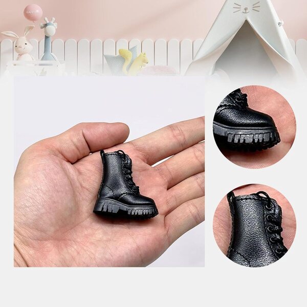 Miniatur-Kurzstiefel für 1/6 Figuren – 12-Zoll-Puppenkostümzubehör