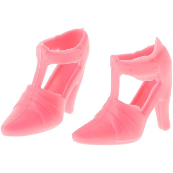 12 trendige Sandalen und Schuhe für Puppen mit hohen Absätzen aus mehrfarbigem PVC