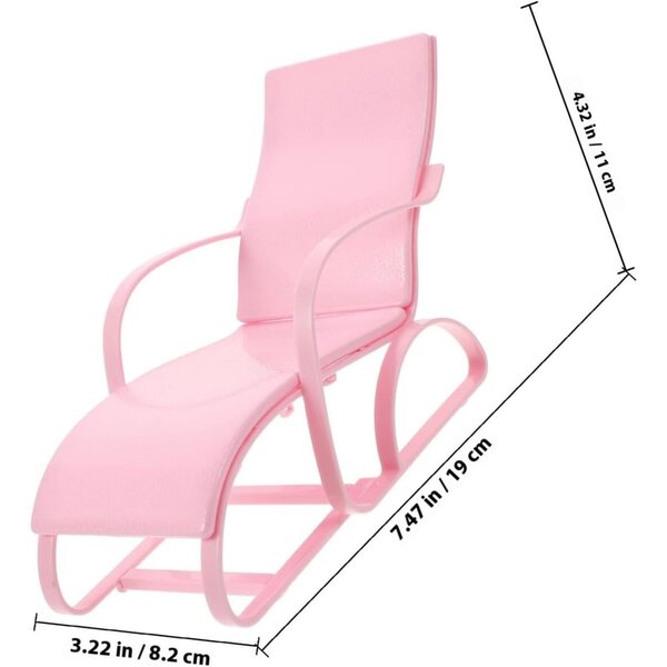 BESPORTBLE Mini Poltrona Reclinabile Rosa per Casa delle Bambole e Micro Paesaggi