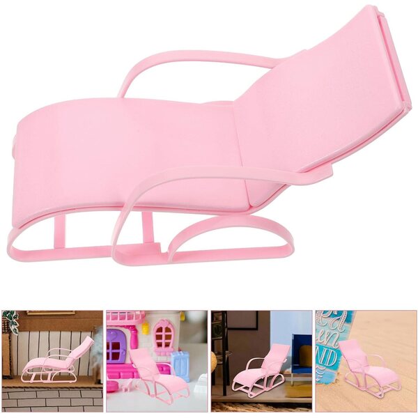 BESPORTBLE Mini Poltrona Reclinabile Rosa per Casa delle Bambole e Micro Paesaggi