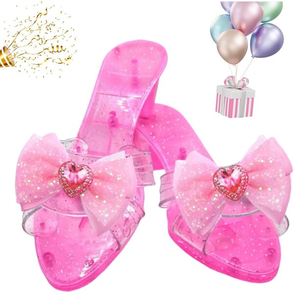 Scarpe da Principessa per Bambine con Tacco Antiscivolo per Cosplay e Feste