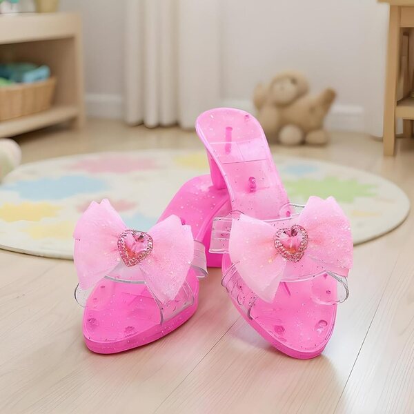Scarpe da Principessa per Bambine con Tacco Antiscivolo per Cosplay e Feste