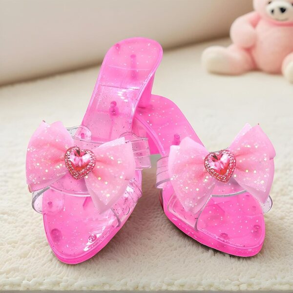 Scarpe da Principessa per Bambine con Tacco Antiscivolo per Cosplay e Feste