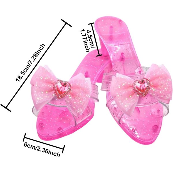 Scarpe da Principessa per Bambine con Tacco Antiscivolo per Cosplay e Feste
