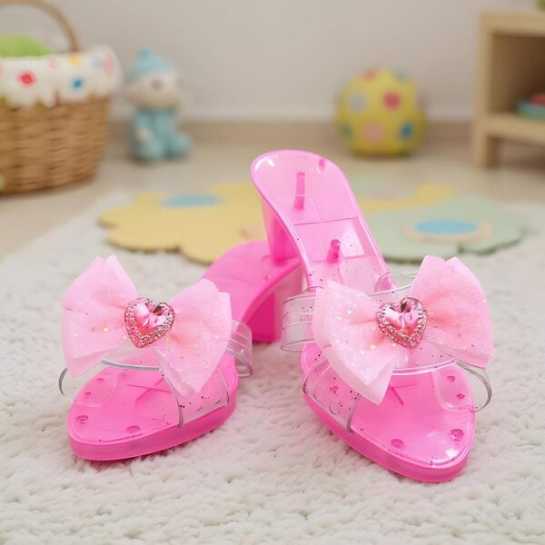 Scarpe da Principessa per Bambine con Tacco Antiscivolo per Cosplay e Feste