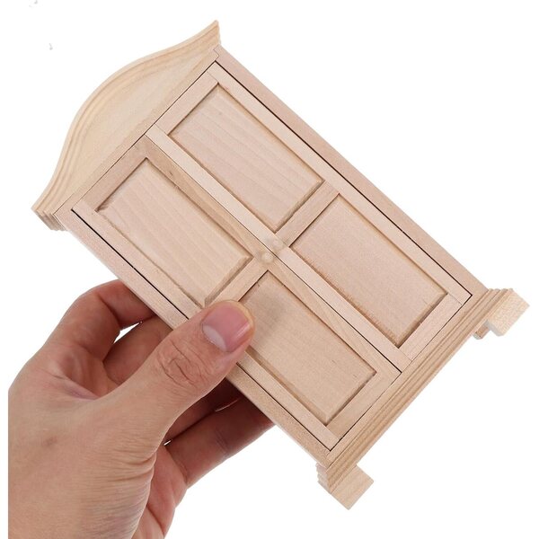 Mobiletto in Legno Miniatura Rosa per Casa delle Bambole Scala 1/12, 15,8x9,2x4 cm