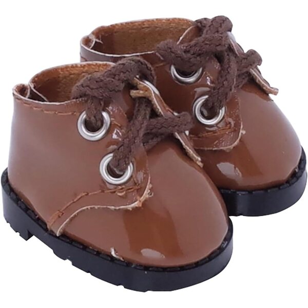 Etistta 17 cm Puppenstiefel in verschiedenen Farben, klassisches braunes Leder